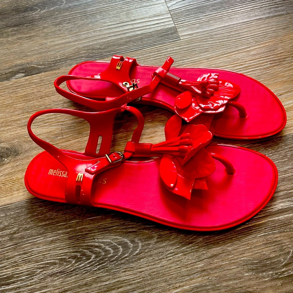 Melissa like new sandals size 10